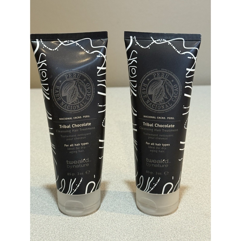 2 NEW Tweak'd by Nature Peru Tribal Chocolate Cleansing Hair Treatment 3oz